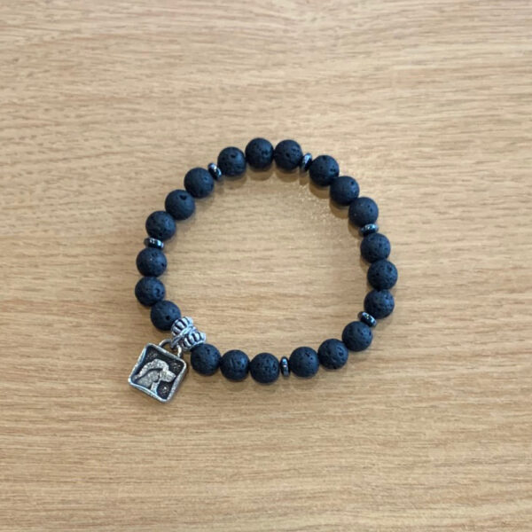 Charity Charms Bracelets - Black Lava Bead