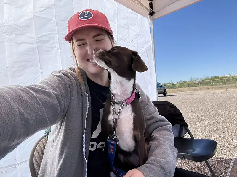 Community Event Dog Snuggling 0476