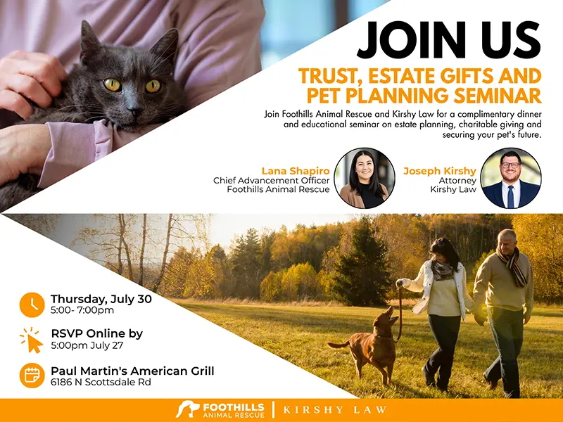 Estate Pet Planning Seminar July 2026