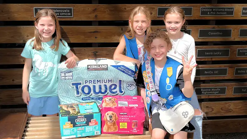 Supply Drive Foothills Animal Rescue Girl Scout Troop mb